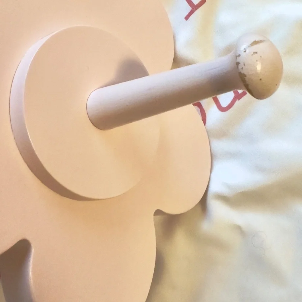 The Land of Nod Pink Flower Wall Hooks/Pegs